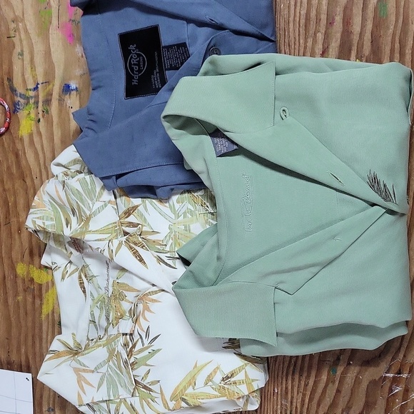 Tommy Bahama, Hard Rock, Tori Richards 3 XXL mens shirts bundle EUC - Picture 1 of 6